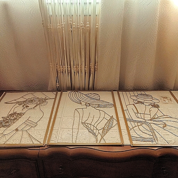 New in box 3 piece metal wall hangings - Picture 1 of 9